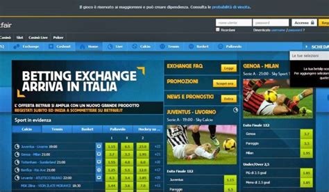 betting exchange italia.